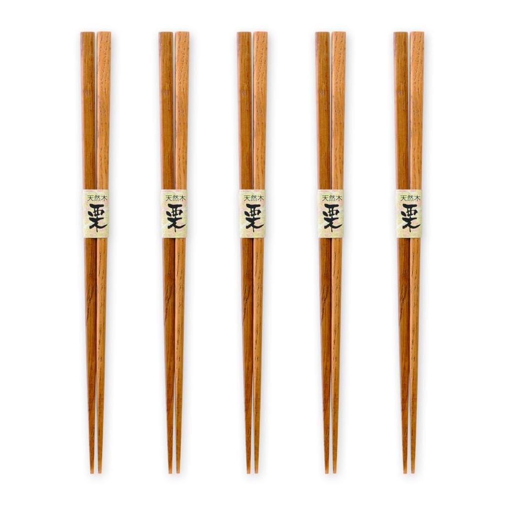 Wooden Chestnut Wood Set of Current Model J-kitchens Chopsticks, 5, 23cm,