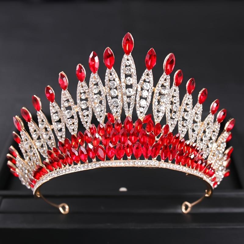 Silver Color Crystal Queen Big Crown Tiara Rhinestone Wedding Tiaras Women Pageant Prom Crowns Bridal Hair Accessories Jewelry