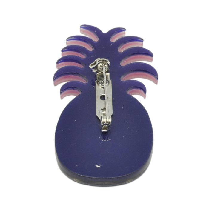 Broche Ananas violet rose