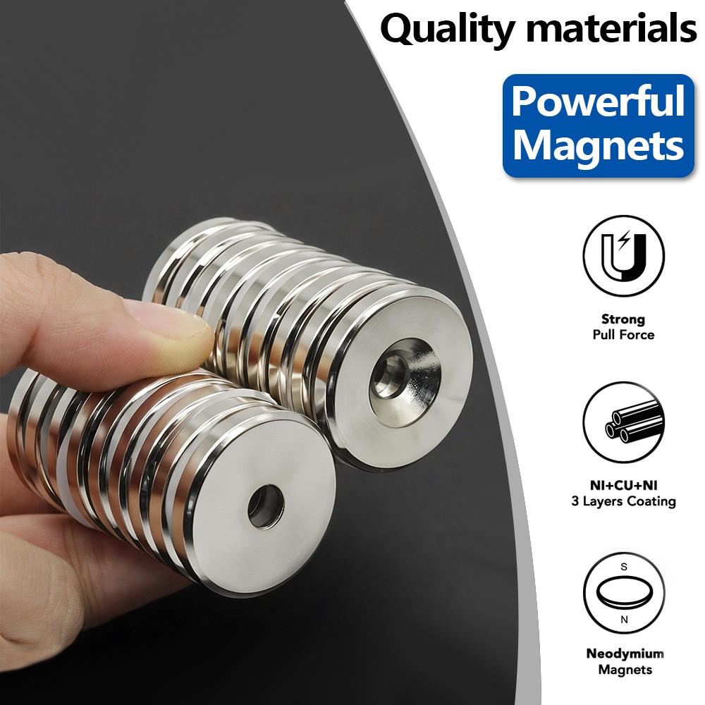 N35 Round Countersunk Hole Neodymium Magnet Strong Permanent Magnet For DIY Craft Model Hardware Fixing