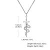 Punk Sword Necklace for Men Boys,Cross Snake Pendant Necklace with 60CM Cuban Chain,Gothic Jewelry Gift