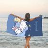 1pc Sanrio Cinnamoroll4 Beach Towel, Beach and Seaside Swimming Pool Equipment, Fashion Pattern, Rectangular, Travel Essentials