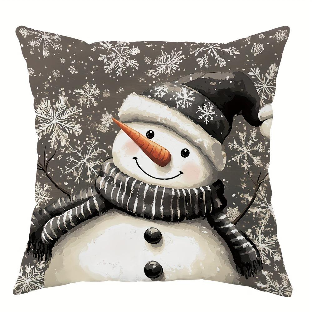 Christmas Decoration Pillowcase New Year Gift Christmas Tree Snowman Pillow Cover Home Room Decoration Sofa Cushion Cover