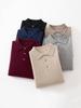Men's Cashmere Polo Collar Sweater, Solid Color Knitwear, Long Sleeve Button-Up Pullover for Autumn/Winter