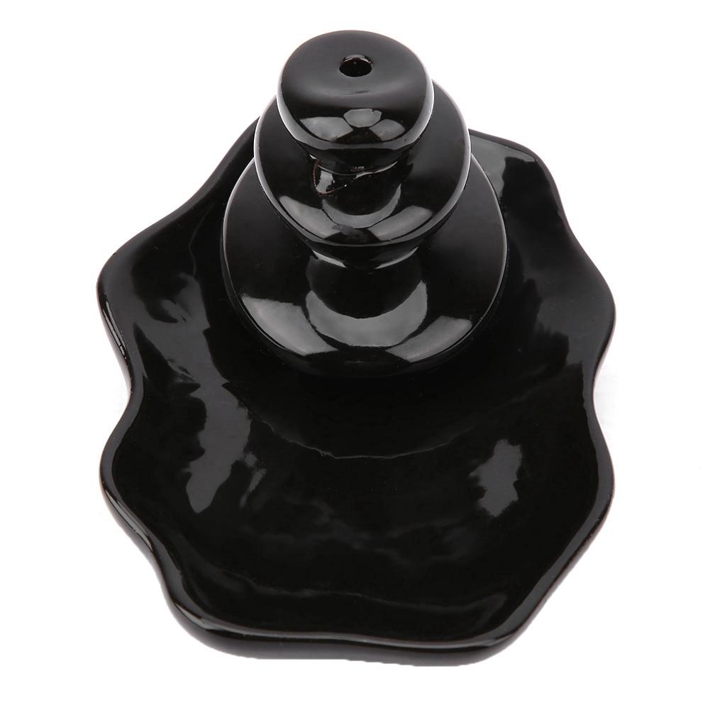 Home Decor Black Glaze Backflow Stick Incense   Ceramic   for Thouse