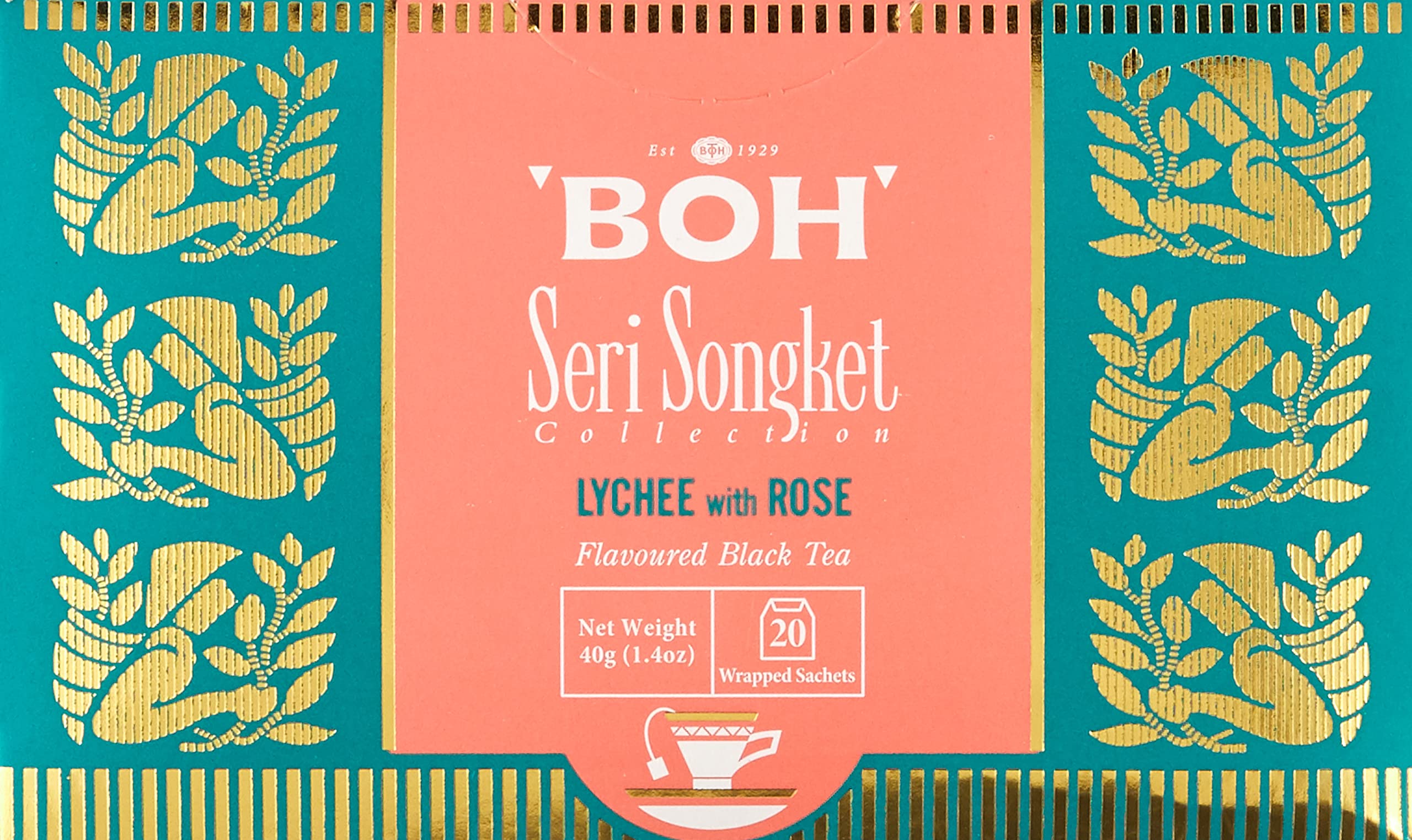 

BOH high quality black tea with x 20 (tea bag) [Lychee Rose] (2g bags)