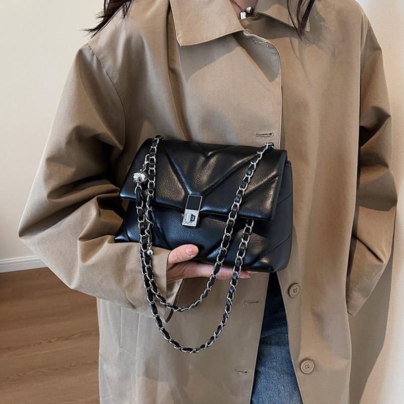 New JANE KLAIN PU Shoulder Bag Regular Women's White/Black JK-BA1606