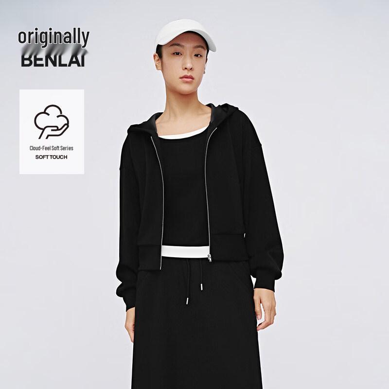 BENLAI Women s Cloud Soft Hooded Sweatshirt Jacket S