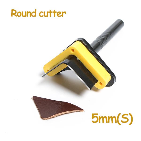 ZONESUN Наборы для самостоятельной резки кожи, ручной круглый режущий инструмент для ремня, круглая форма, радиус угла 5/10/20 мм, кожаное филе width 5mm
