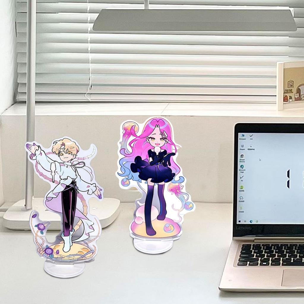 Синий Кот Прозрачный Двусторонний Акриловый Настольный Декор