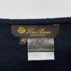 loro piana Navy X Purple X Khaki Cashmere 100% Skirt Skirt 42 Navy X purpleUsed