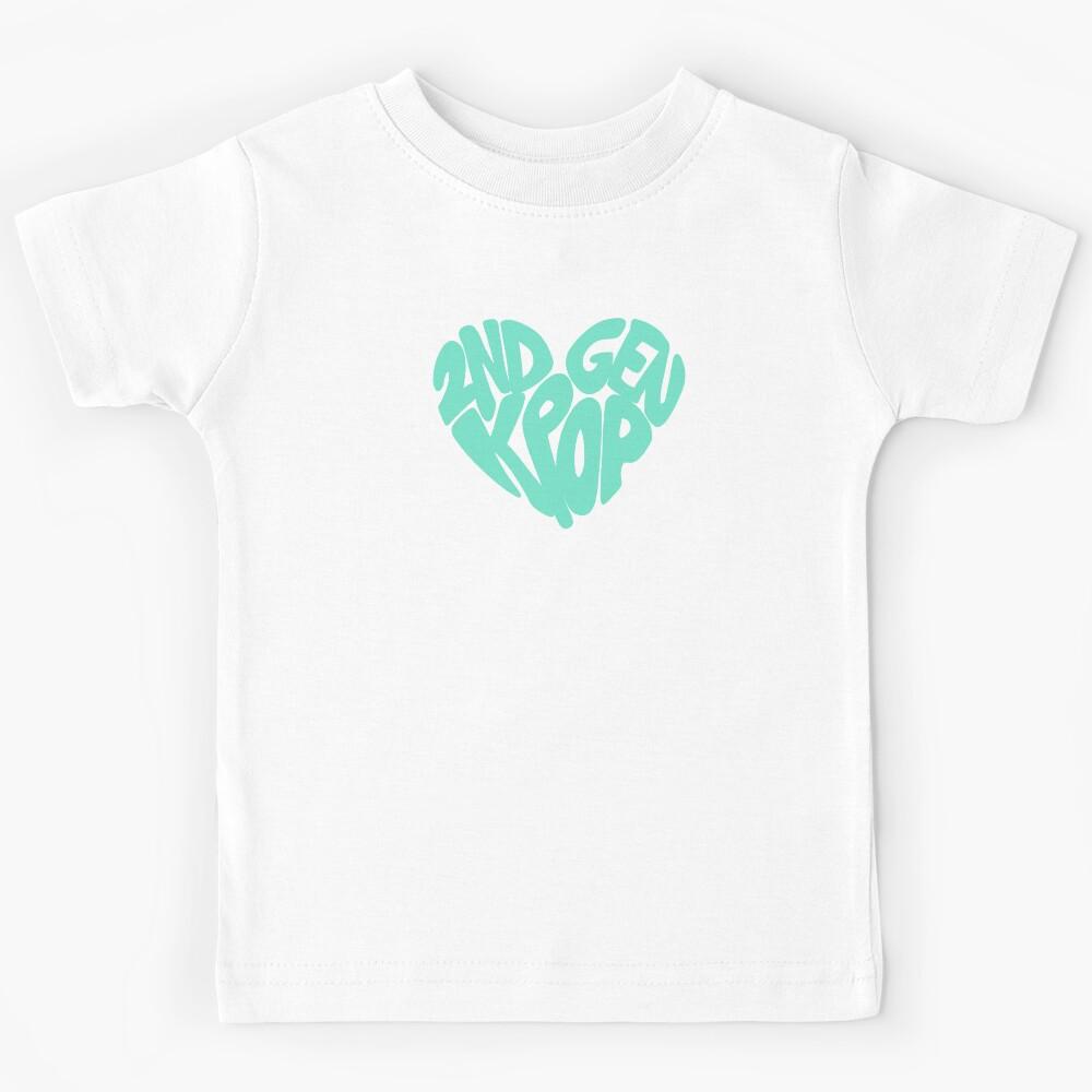 2nd Gen Kpop Heart Aqua Kids T-Shirt 170