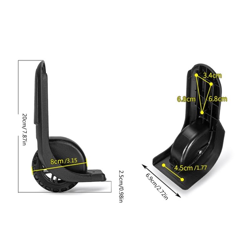 1 pár koleček na kufr, kolečka na zavazadla, otočná kolečka, cestovní kolečka na zavazadla, snadná instalace pro výměnu zavazadel