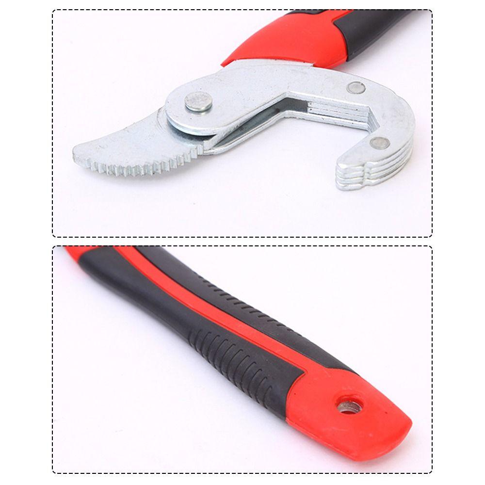 Multifunctional Universal Flexible Wrench Red&Black 45 Steel Wrench Tool Fast Fixed Double-Ended Pipe Wrench Repair Supplies