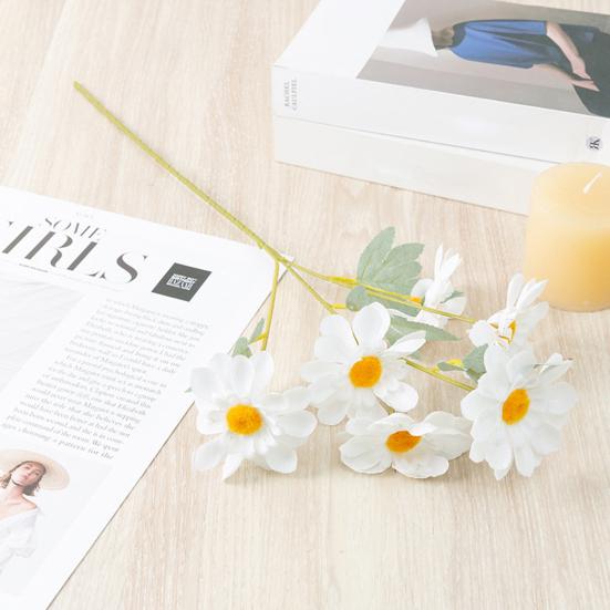 1Pc Fake Flower Handmade 6 Heads Portable DIY Decoration Simulation Chrysanthemum for Party