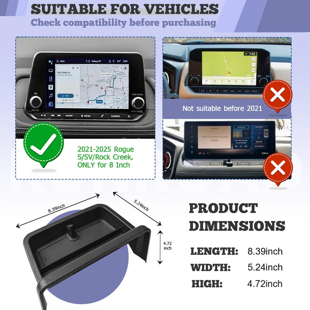 Center Console Organizer Dashboard Tray for Nissan X-trail Rogue 2025 2025 2025 2025 2025 Armrest Dash Board Insert Accessories