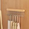 Multifunctional Pull Out Hook Rack Wood Material Closet Rod Clothes Hanger Bar  Pants Hanging