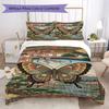 Butterfly Decoration Pattern Bedding Uilt Set Uilt Cover Pillowcase Home Decoration Birthday Gift (1 * Duvet Cover + 2 * Pillowcase  Without Core)34