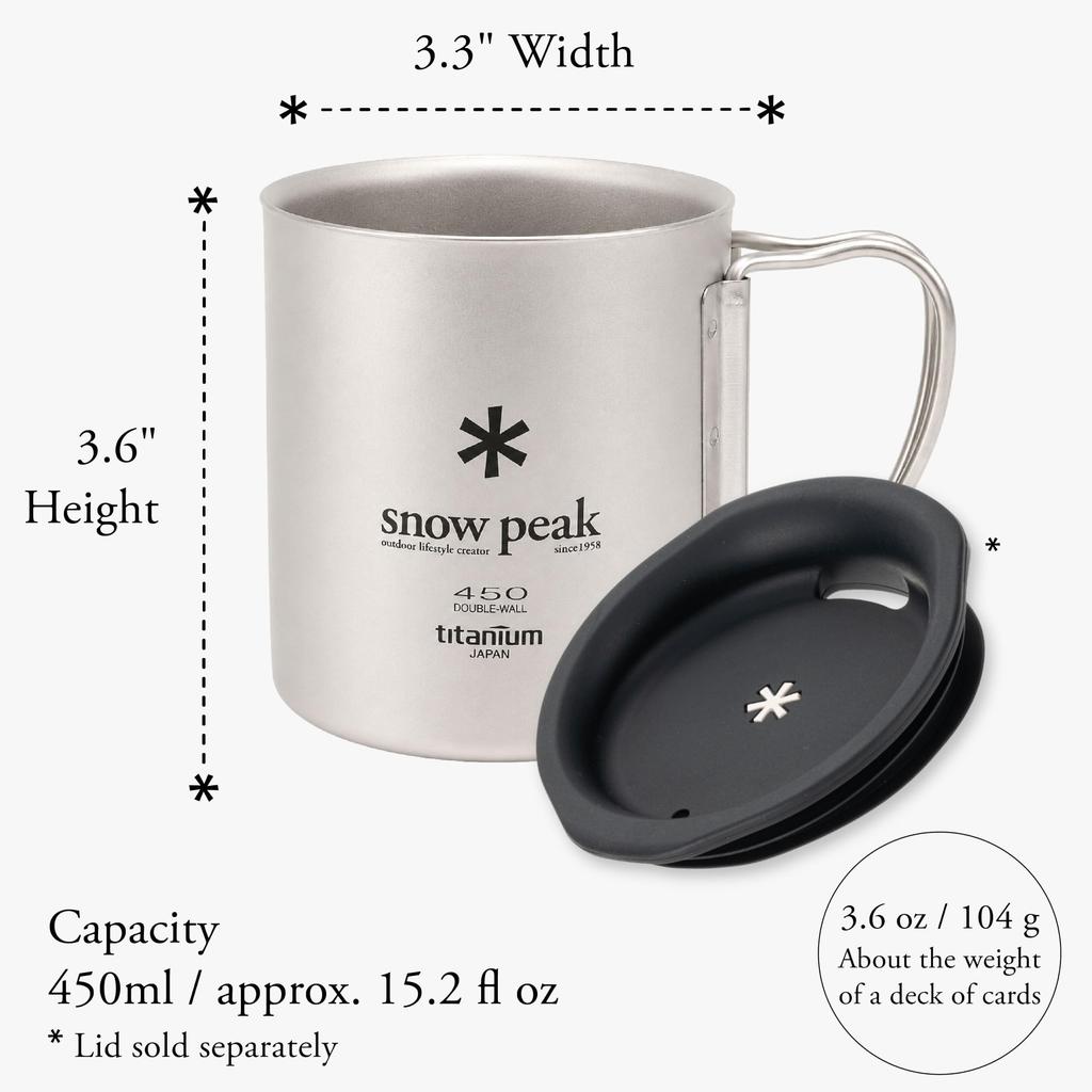 Snow Peak Titanium Double Mug 450ml MG053