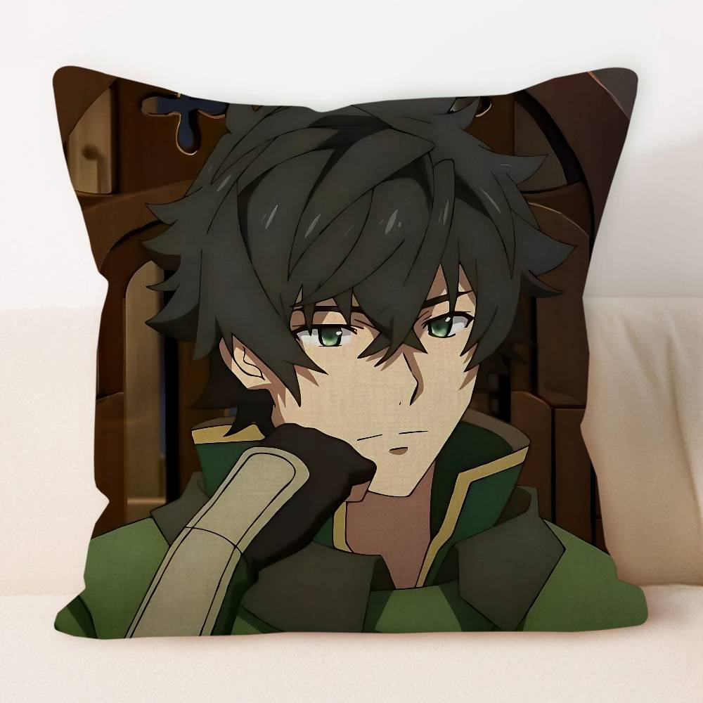 The Rising Of The Shield Hero Pillow Case Square Cushion Cover 3D Soft Plush Throw Pillowcase Living Room Sofa Bedroom Home