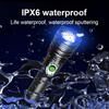 High Power XHP70 Flashlight Rechargeable LED Torch Telescopic Zoom Light For Camping Waterproof Lamp