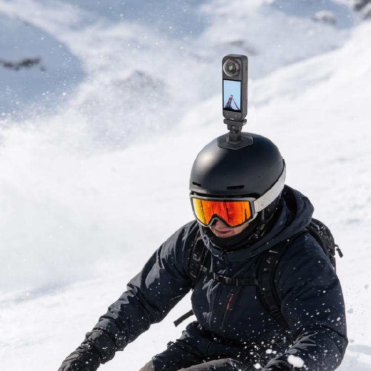 Cycling Helmet Camera Mount with 360°Swivel Positioning Structure, Adhesive Quick Release Base for X4 Air/ X5 Setup Use