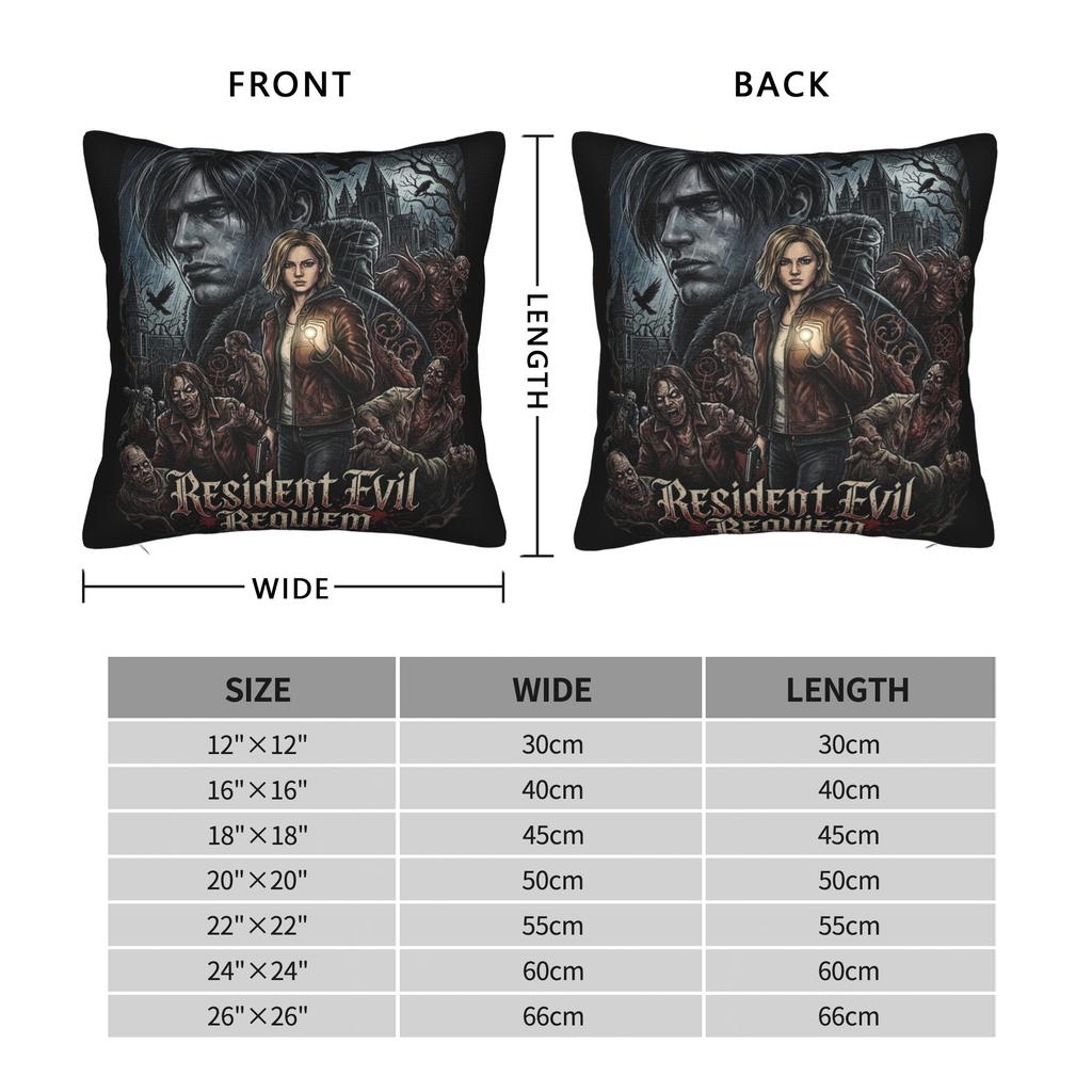 Decorative Pillow Cover Residents Evils 9 Requiem Product Home Games Pillow Case Cover Square Multi Size