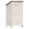 Garden Shed White 59 x 56 x 113.5 cm Solid Spruce Wood