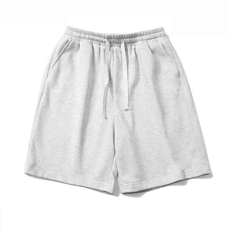 New 280g Imitation Cotton Casual Drawstring 5-Point Shorts - Versatile & Loose-Fit Sports Pants