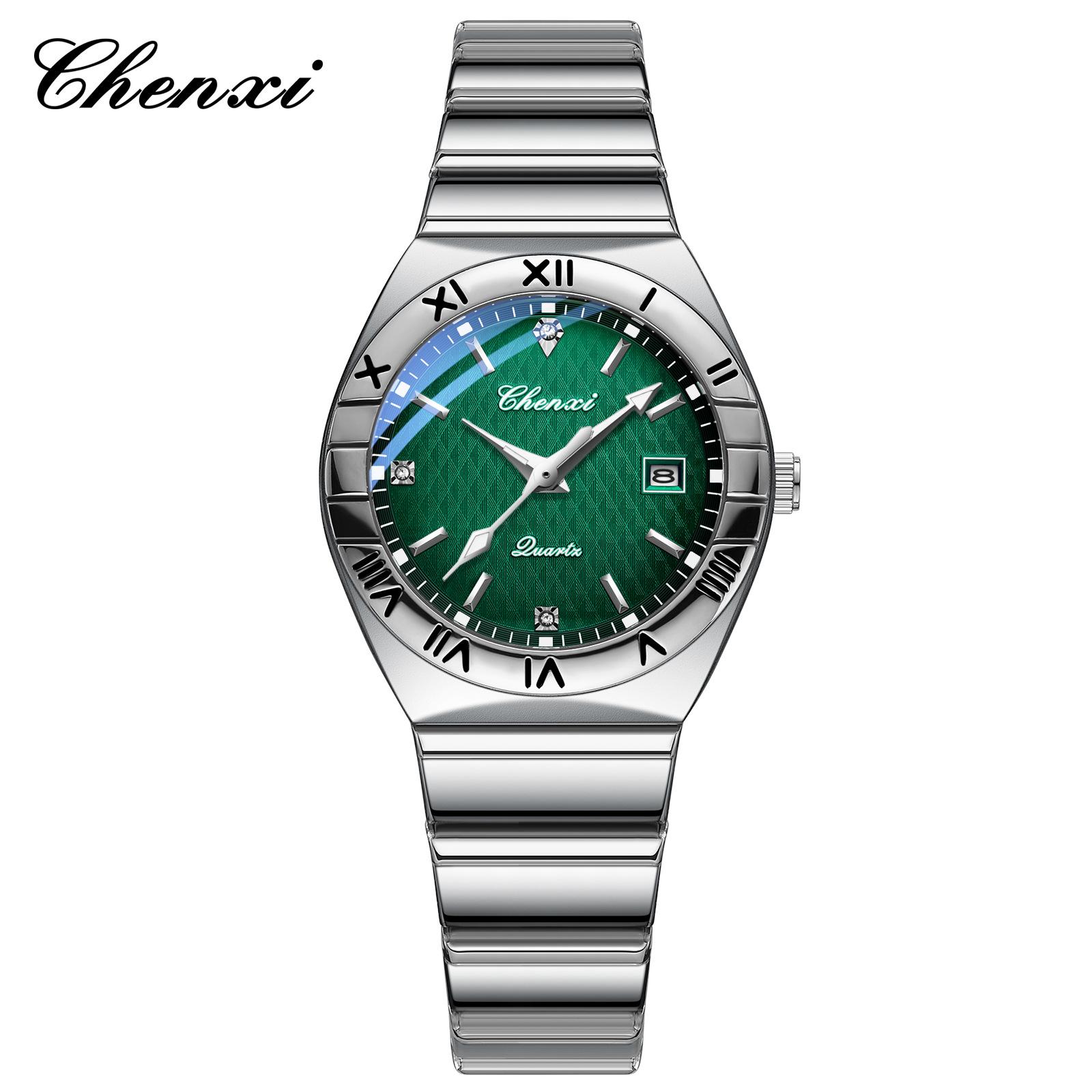 

Годинник для пари Розкішний чоловічий жіночий кварцовий годинник Годинник-календар Водонепроникний чоловічий жіночий набір годинників для побачень Подарунковий Womens зелений