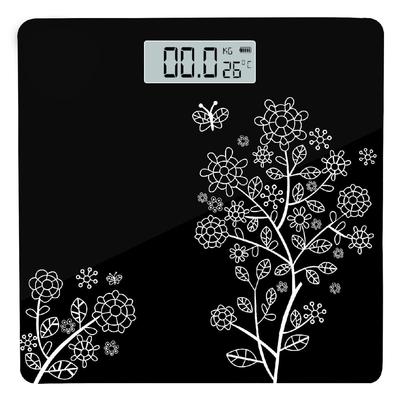 FitsureX Floral Digital Weighing Scale for Body Weight LED Display, 180 Kg Capacity | Weight Machine for Body Weight Analog | Weight Machine for Ho