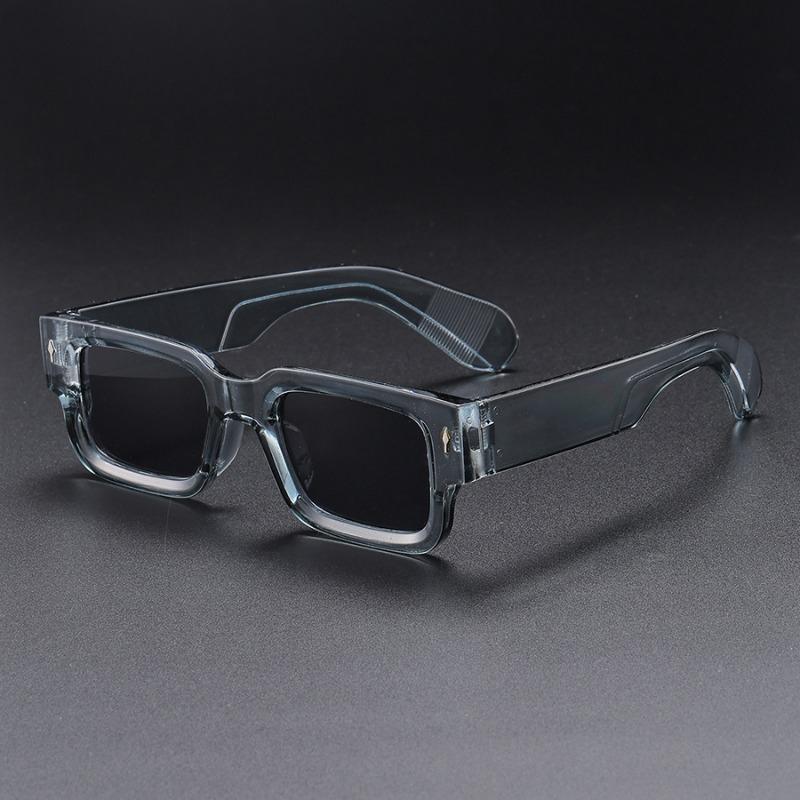 Vintage Square Sunglasses Women Men Retro Rivet Glasses Designer Fashion Black Mirror UV400 Eyewear