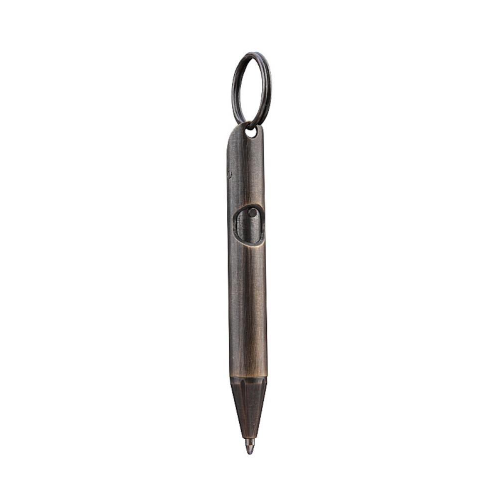 With Keychain Mini Ballpoint Pen Brass Writing Pen New Gel Pen  Outdoor