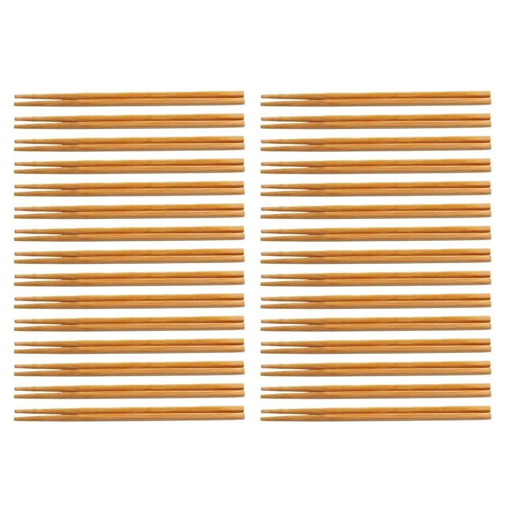 30 Pairs Smooth Food Chopsticks Wood Dining Chopsticks Washable Hotpot Chopsticks Camping Travel