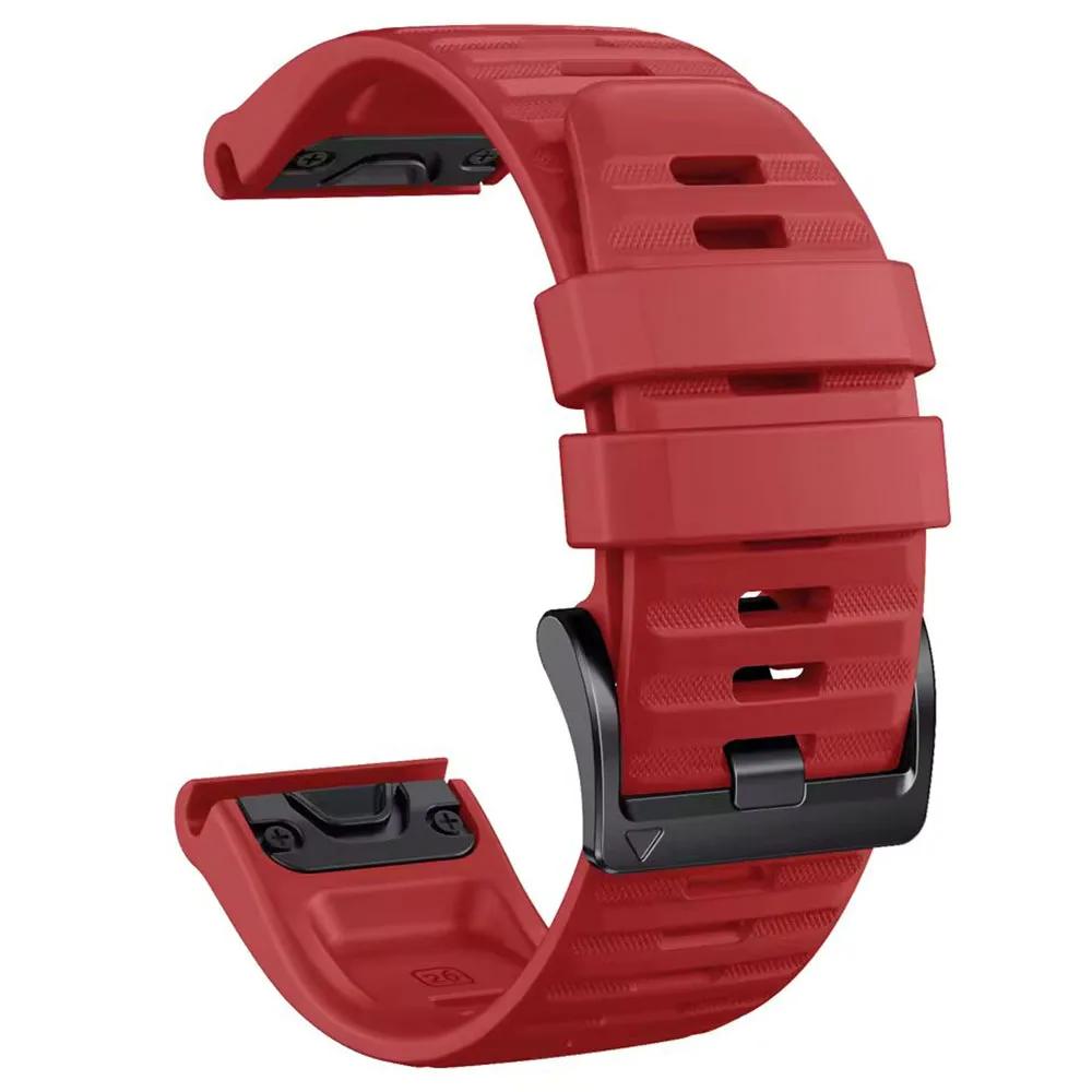 QuickFit 22mm 26mm Silicone Strap for Garmin Fenix 8pro 7 7X E 6X 6 Pro 5 5X Plus Epix/Enduro/Descent Mk2i/Instinct 3 Watchbands