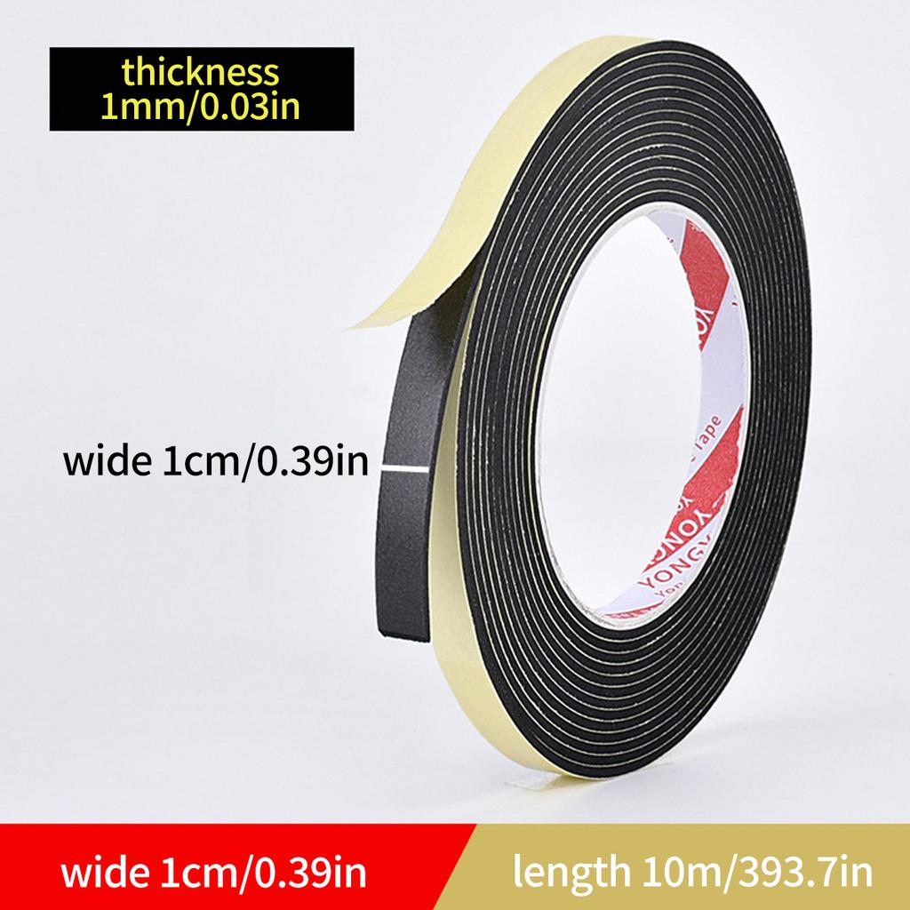 Door Window Sealing Strip Self Adhesive Sound Insulation Windproof Dust Proof Sponge Seal Strip Acoustic Foam Home Accessories