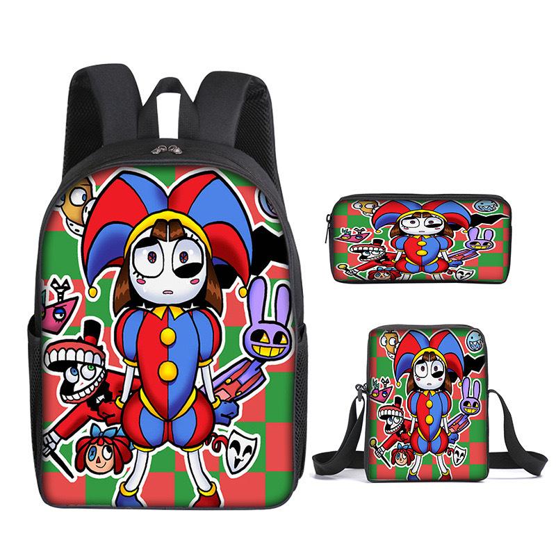 Magic Digital Circus School Bag The Amazing Digital Circus Elementary School Backpack Three-Piece Set
