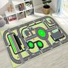 Child Urban City Road Traffic Learning Interactive Game Playroom Rug for Bedroom Living Room Sofa Home Doormat Decor,Non-slip