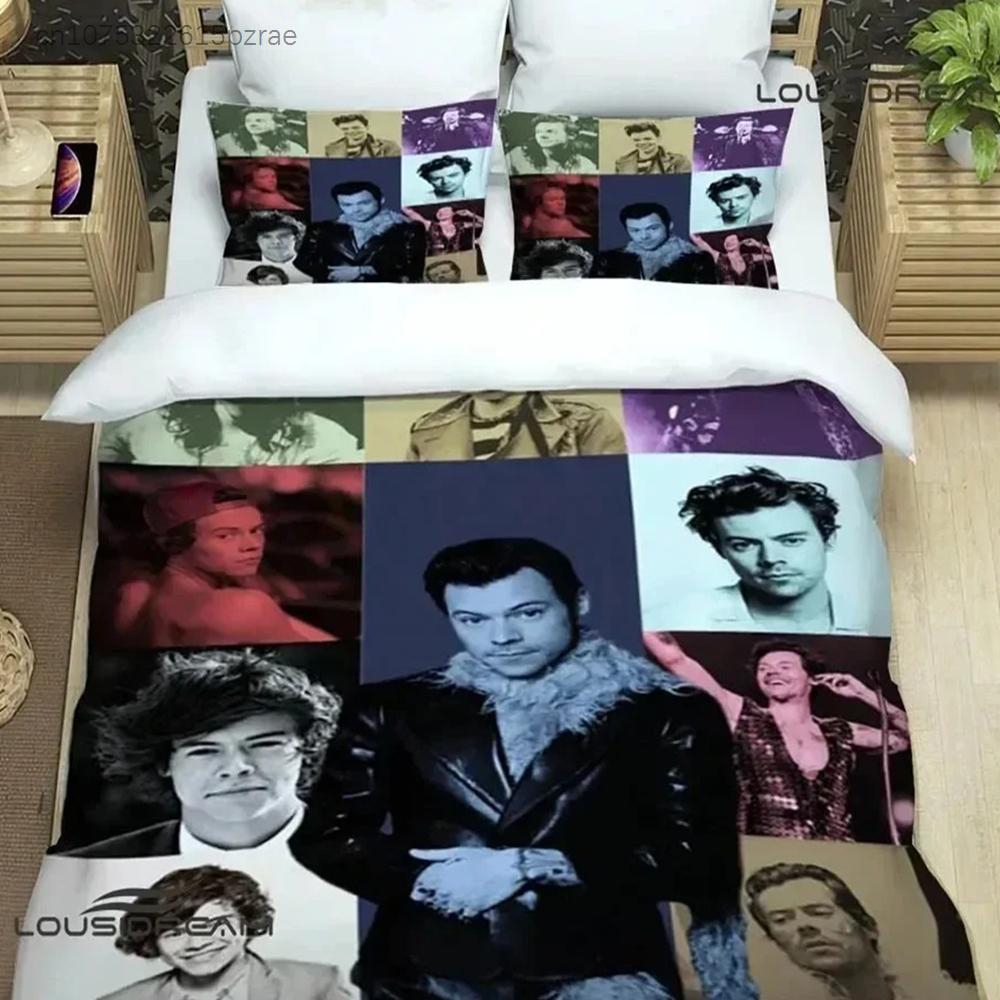 Zanger H-Harry-Styles Beddengoed Sets Exquise Beddengoed Set Dekbedovertrek Beddekbed Set Beddengoed Set Luxe Verjaardagscadeau