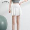 A-line Sports Mini Skirt with Pockets Skirt Summer Tennis Yoga Athletic Shirt Outfit Elastic Shirt QT2620