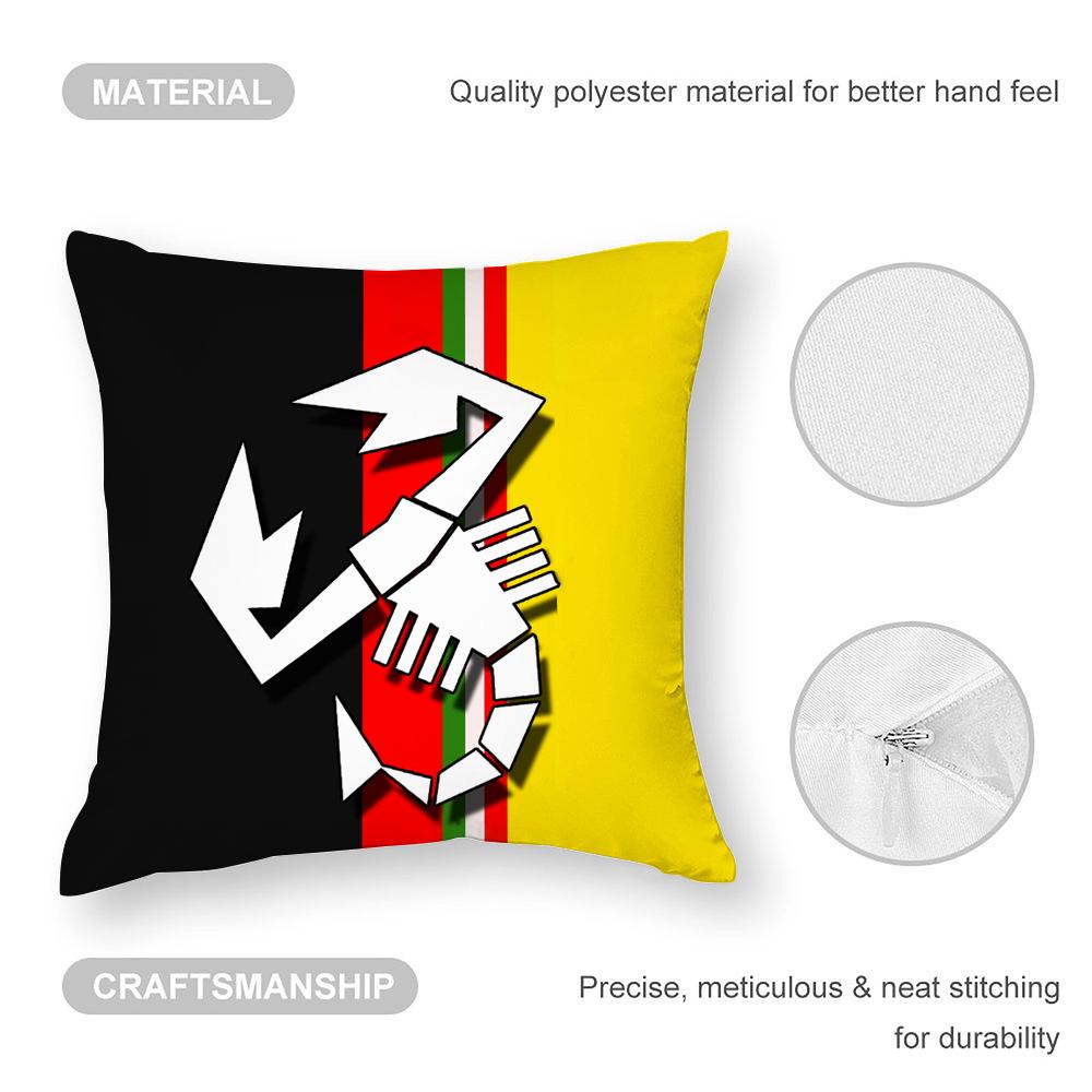 Brand A-Abarth Scorpion Pillow Case Plush Fabric Soft Double Sided Print Sofa Cushion Cover Throw Pillow Covers