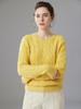 Women's Long Sleeve Cashmere Knit Sweater - Round Neck, Loose Fit, Warm & Slimming Pullover