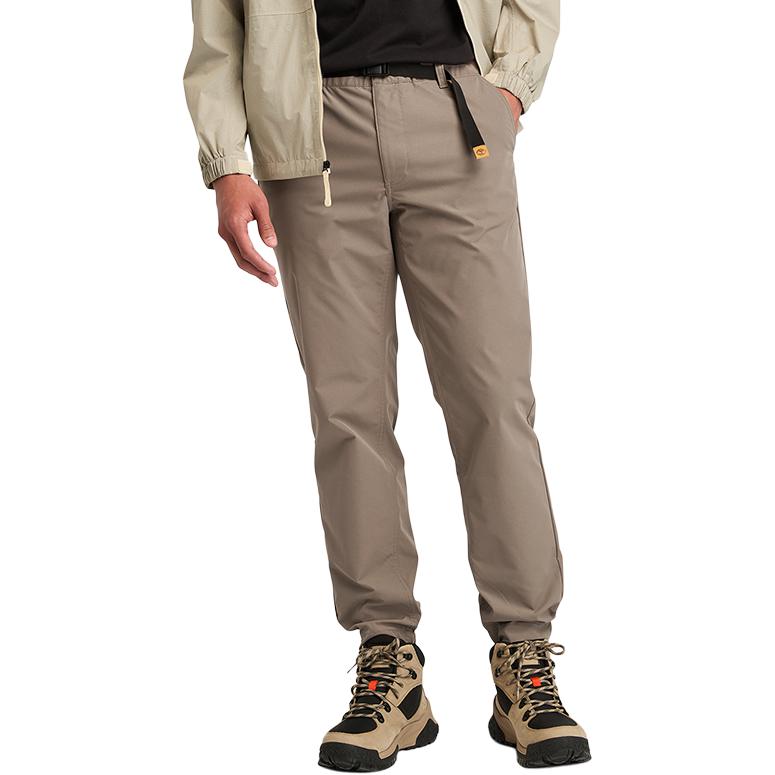Timberland Outdoor Lightweight Versatile Waterproof Windproof Solid Color Elastic Waist Mid-Rise Cuffed Casual Pants Men pants Chocolate A6Y7P-BK0