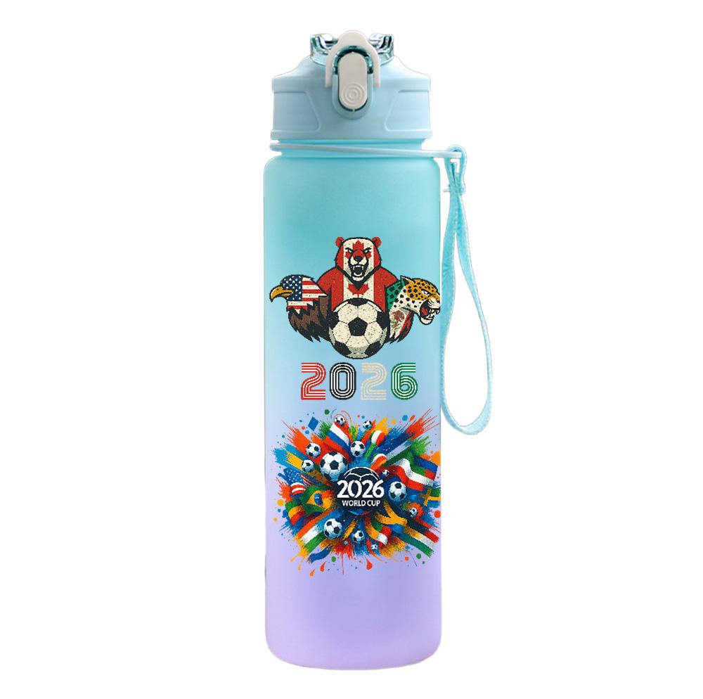 

2026 FIFA World Cup Water Cup Large Capacity Outdoor Portable Rope Drinking Bottle Gift for Boys and Girls Football Fan Water Bottle