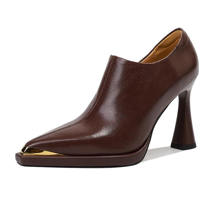 

High heels pointed temperament deep mouth single shoes women s thin heels 2025 spring and autumn new professional versatile work shoes 39