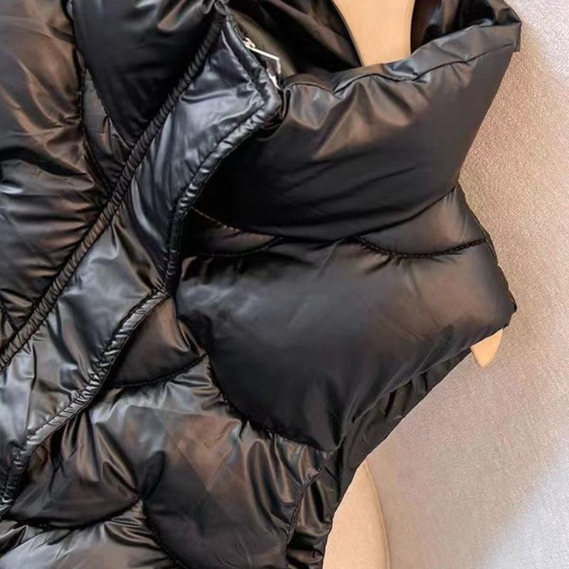 Jesienna i zimowa ciepła kurtka bez rękawów Luźna pikowana kamizelka Kobiety noszą modną kamizelkę