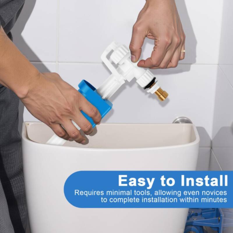 Side Inlet Toilet Cistern Fill Valve 1/2 Inch Brass Thread Air Gap Design Replacement Flush Fitting
