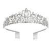 European & American Fashion Alloy Crystal Black Crown Headband for Brides & Halloween Parties