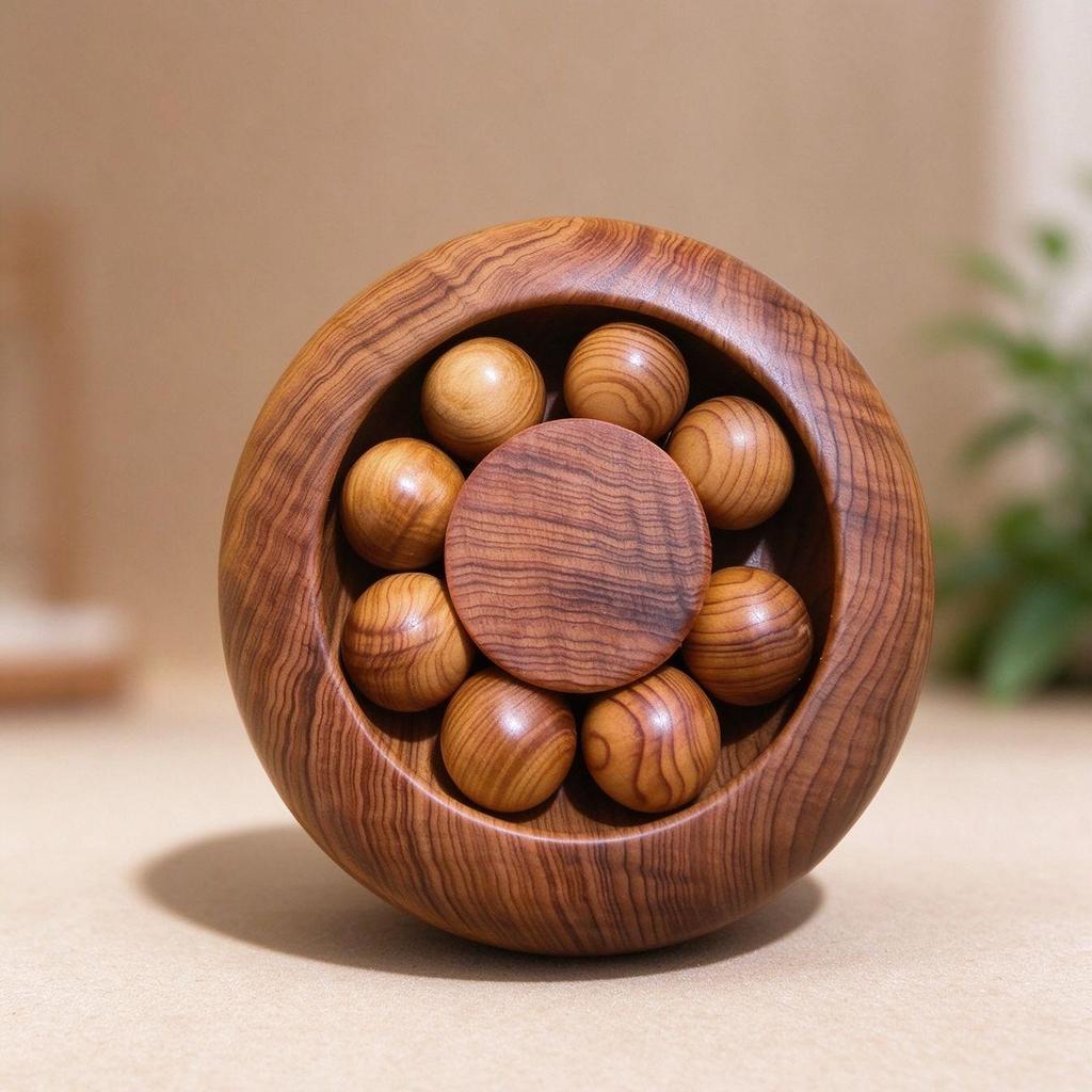 Cliff Cypress Luxury Rosewood Decompression Gyro: Handheld Wind Fire Wheel for Relaxation and Luck