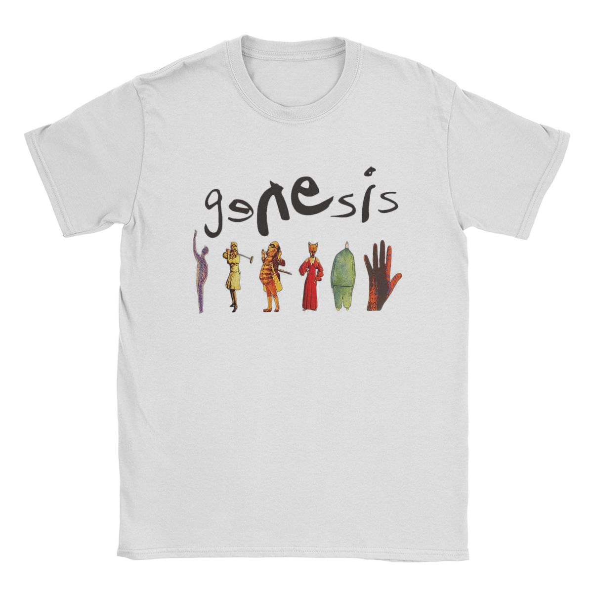 

Футболка Genesis Band унисекс, хлопковая креативная футболка с круглым вырезом, футболка с коротким рукавом, женская хлопковая хип-хоп футболка большого размера 4XL